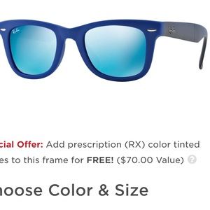 Blue folding wayfarers